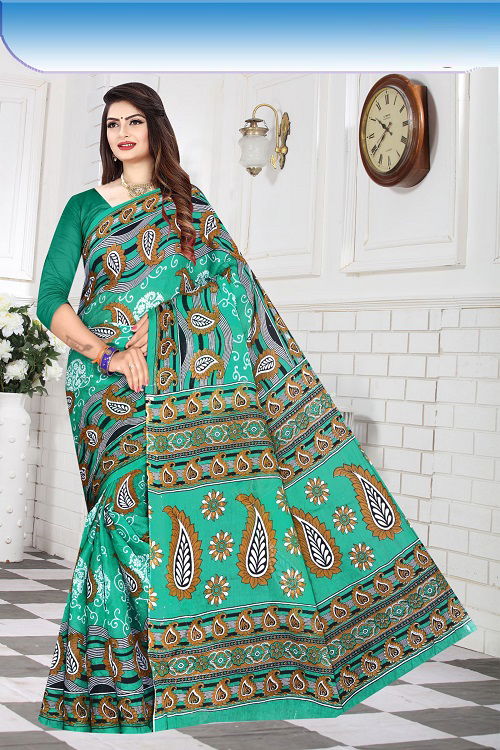 Dhoom 1 Casual Daily Wear Wholesale Cotton Printed Sarees
